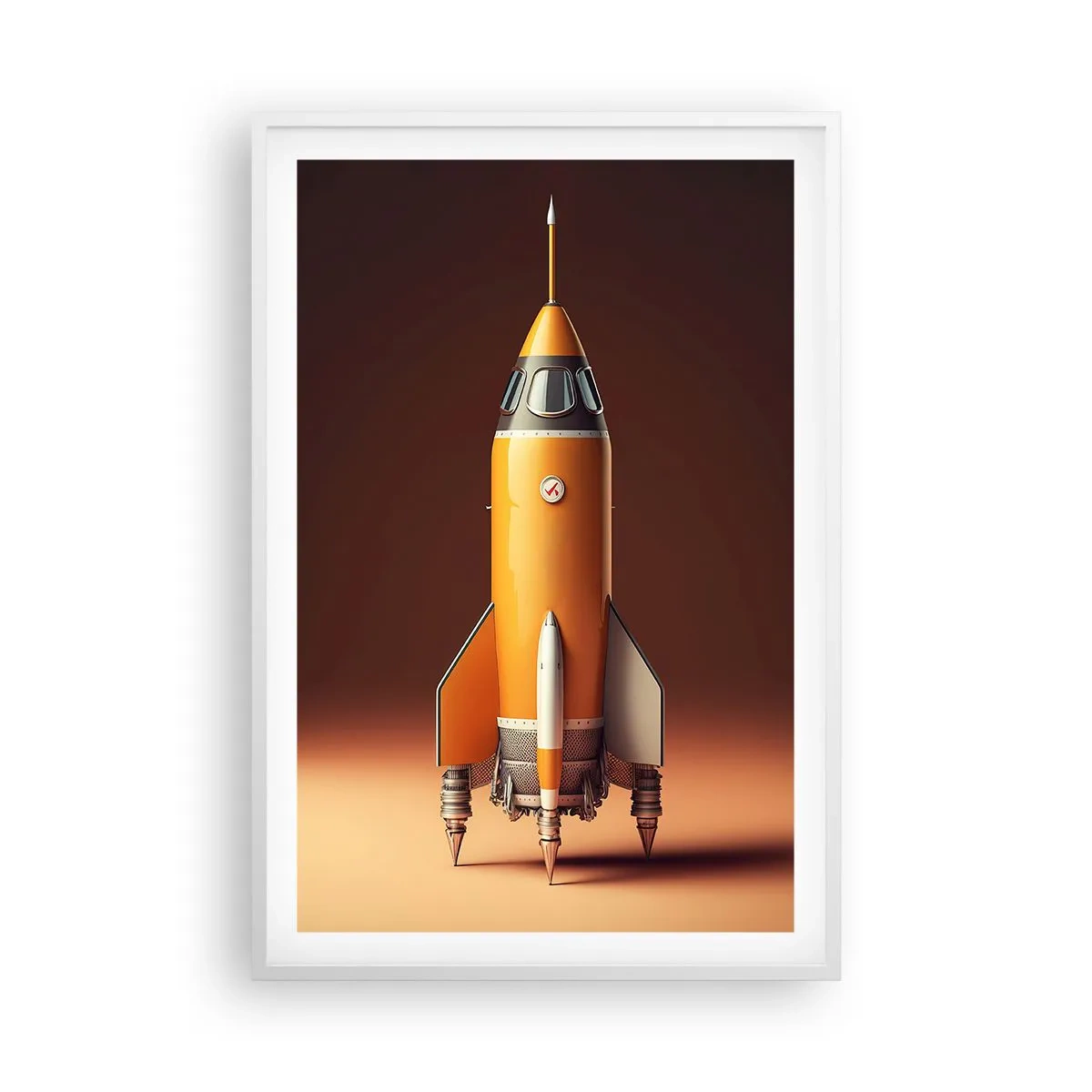 Poster in einem weißen Rahmen - Es beginnt mit einem Traum - 61x91 cm