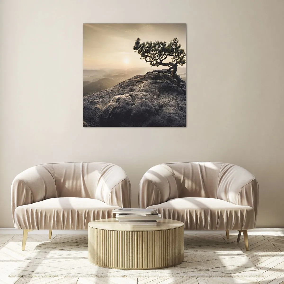 Glasbild - Bild auf glas - Das Leben gewinnt immer - 60x60 cm