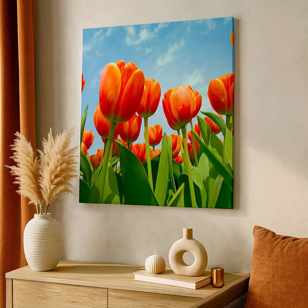 Bild auf Leinwand - Leinwandbild - Außer dem blauen Himmel brauchen sie nichts in ihrem Leben - 30x30 cm