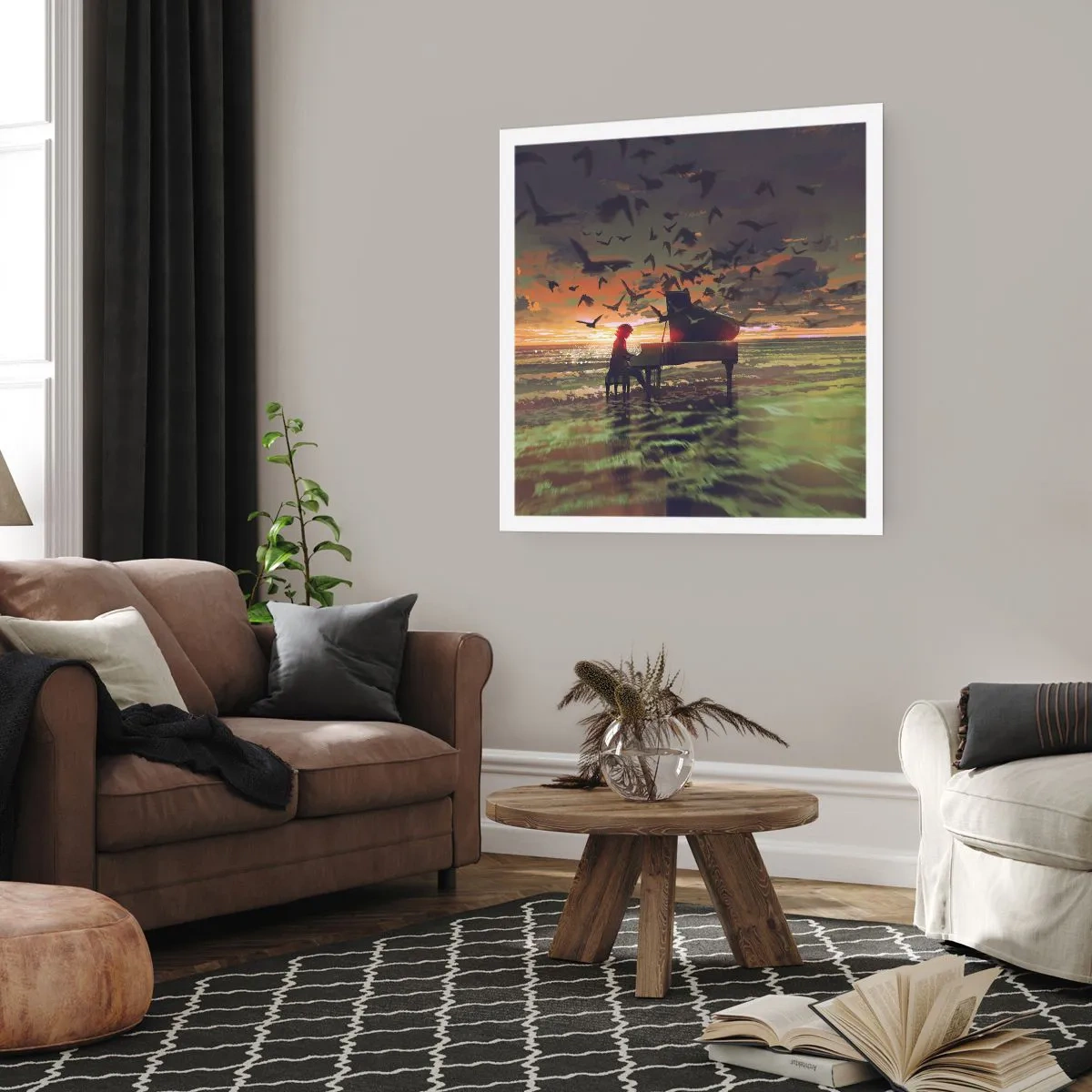 Poster - Konzert für Klavier und Wellen - 30x30 cm