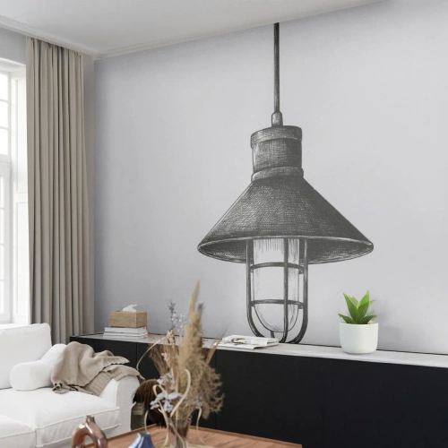 Fototapete Standard Eco - Wie vor Jahren… - Lampe, Zeichnung, Bleistift - 450x315 cm