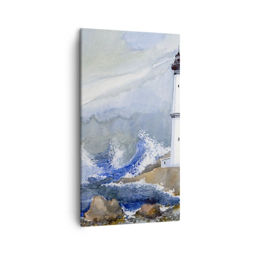 Bild auf Leinwand - Leinwandbild - Gegen die Dunkelheit und den Sturm - 45x80 cm