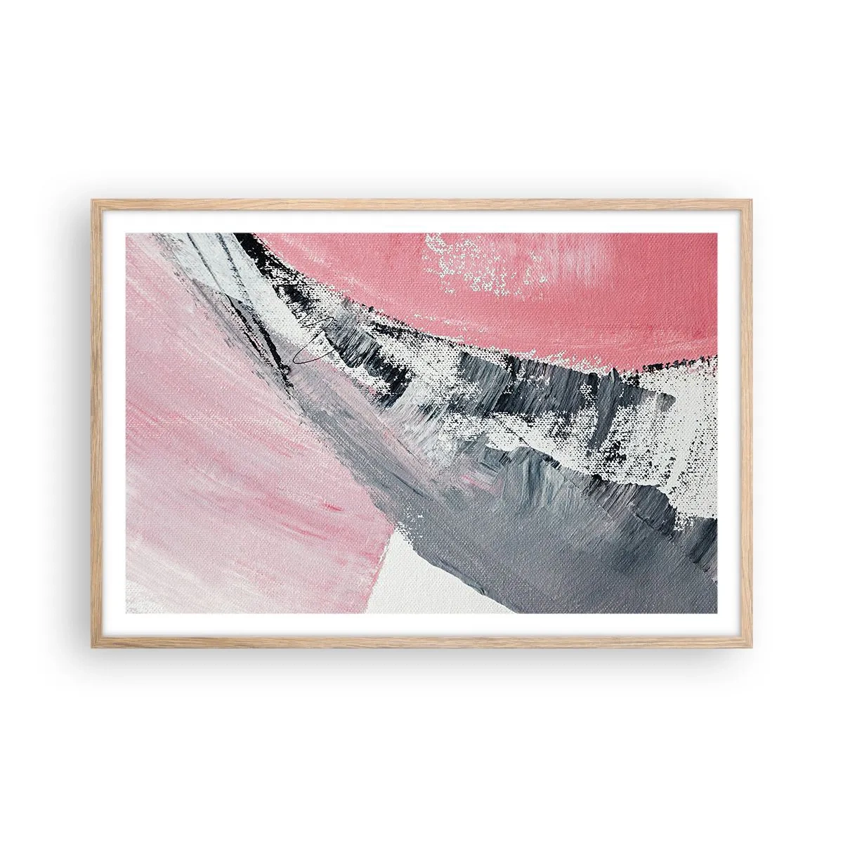 Poster in einem Rahmen aus heller Eiche - Passende Komposition - 91x61 cm