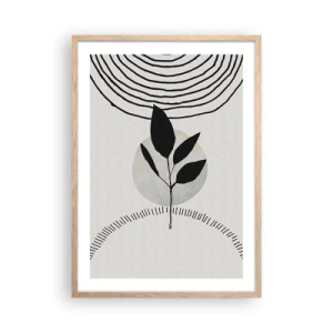 Poster in einem Rahmen aus heller Eiche - Komposition: Naturrituale - 50x70 cm