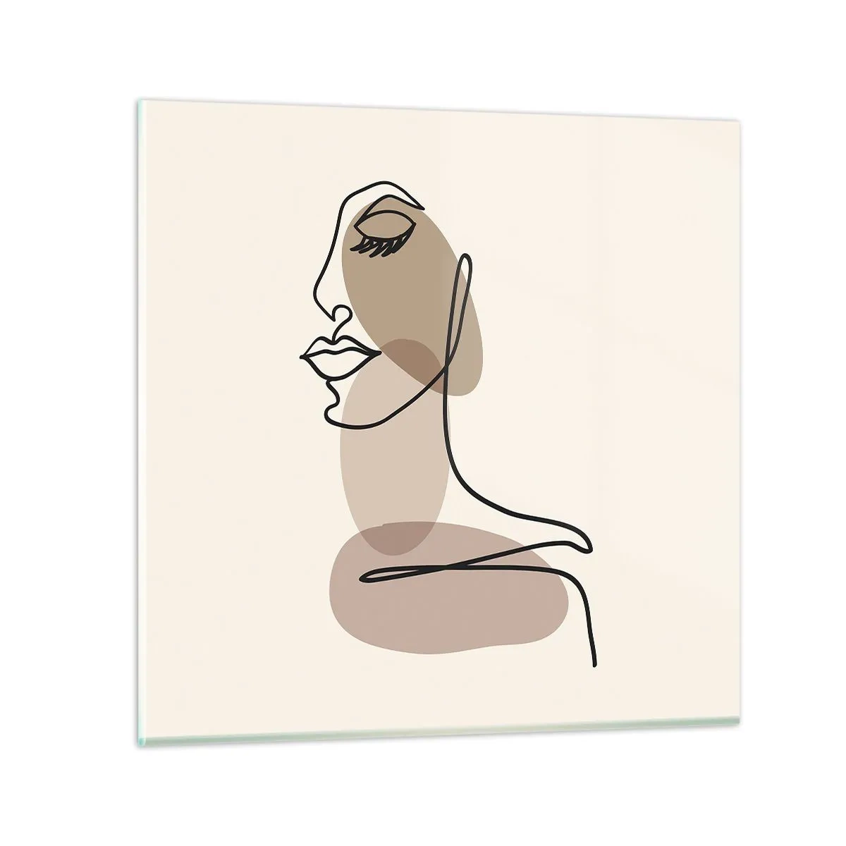 Glasbild - Bild auf glas - Eine gewisse Linie der Schönheit - 60x60 cm