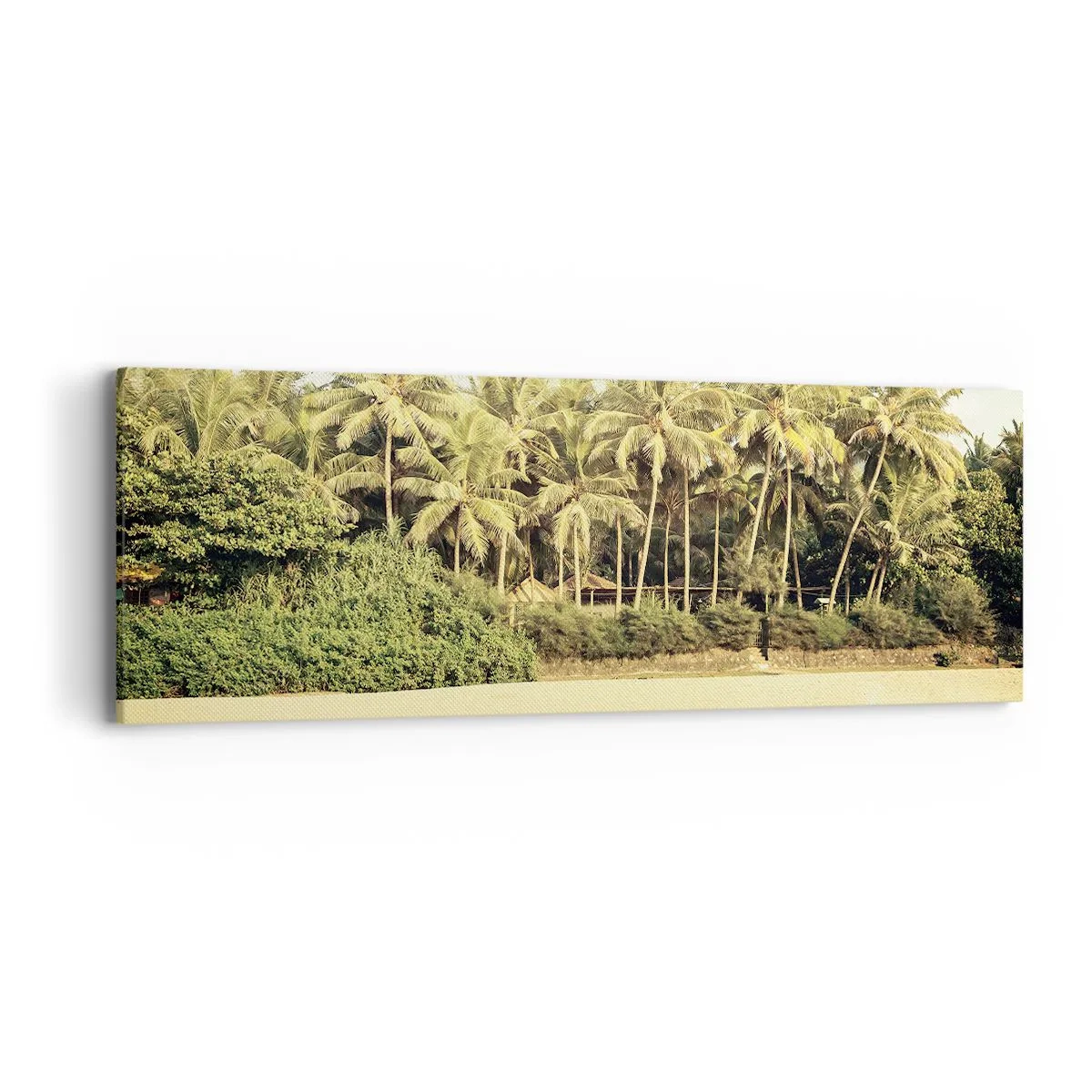 Bild auf Leinwand - Leinwandbild - Wie wäre es hier? - 90x30 cm