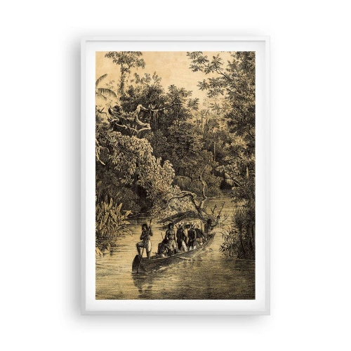 Poster in einem weißen Rahmen - Expedition zur Quelle - 61x91 cm
