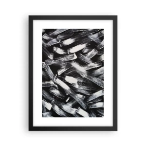 Poster in einem schwarzem Rahmen - Abstraktion im industriellen Geist - 30x40 cm