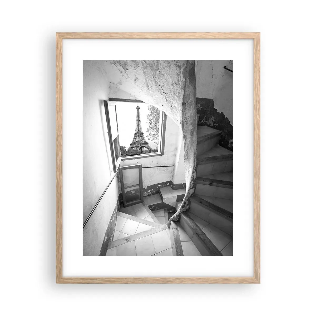Poster in einem Rahmen aus heller Eiche - Was für eine Aussicht! - 40x50 cm