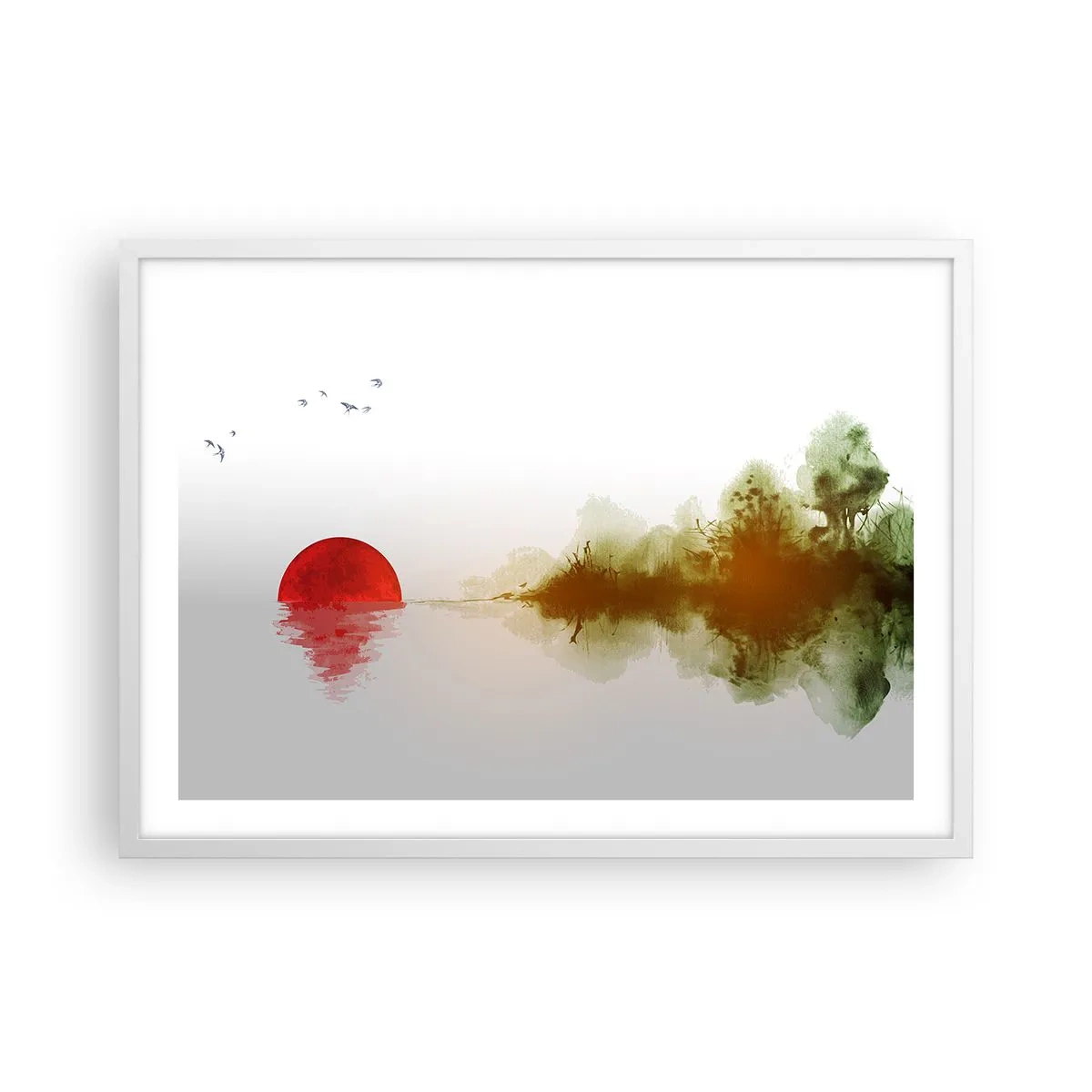 Poster in einem weißen Rahmen - Versprechen der Ruhe - 70x50 cm