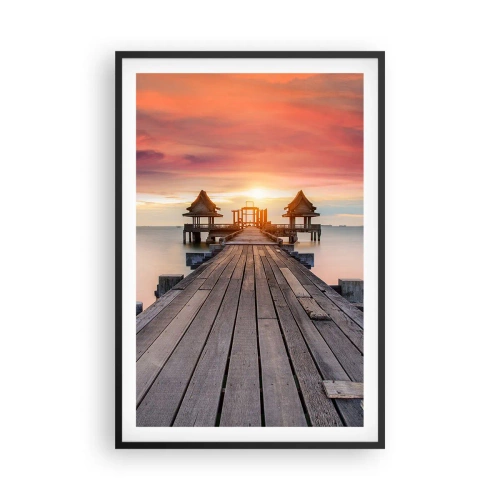 Poster in einem schwarzem Rahmen - Westen im Osten - 61x91 cm