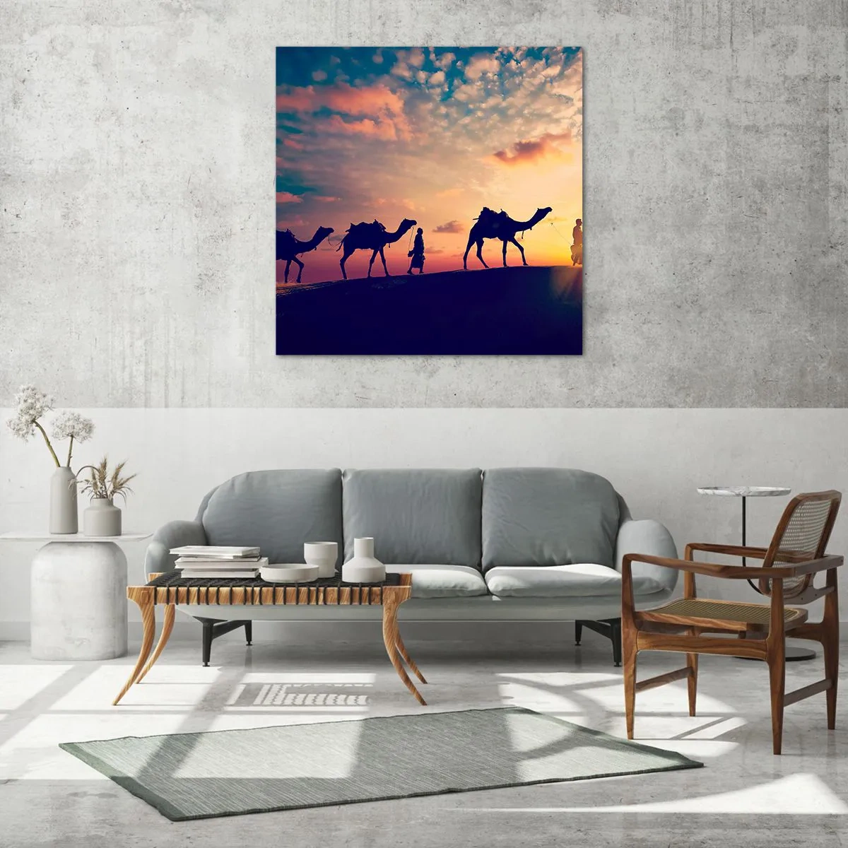 Glasbild - Bild auf glas - Der geheimnisvolle Geist des Orients - 60x60 cm