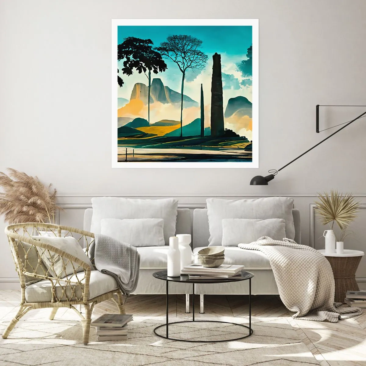 Poster - Immer höher und höher - 50x50 cm