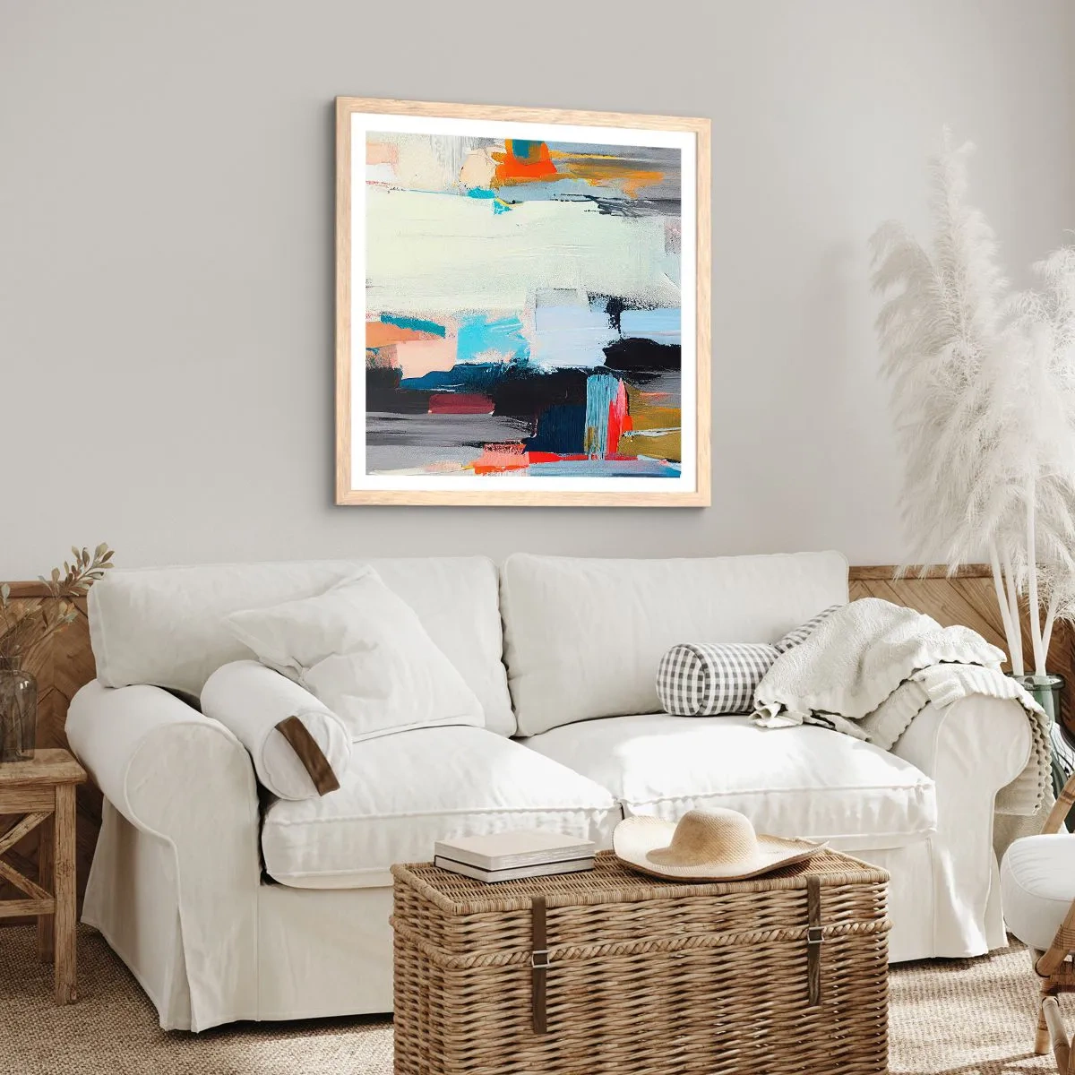 Poster in einem Rahmen aus heller Eiche - Gibt es eine Methode? - 50x50 cm