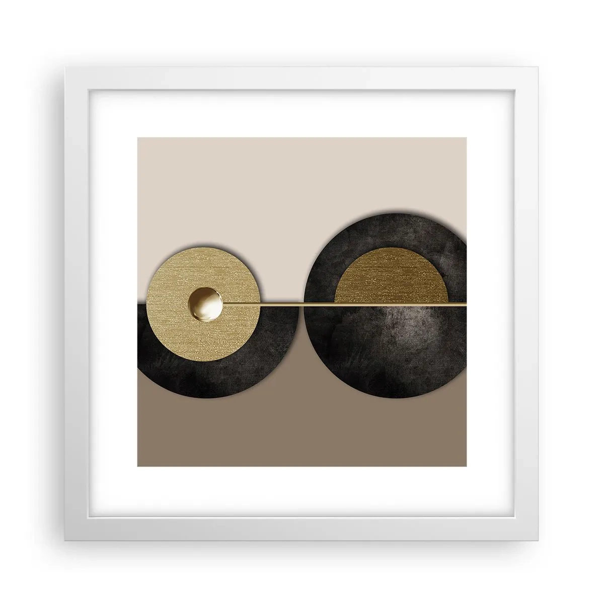 Poster in einem weißen Rahmen - Variationen rund um den Kreis - 30x30 cm