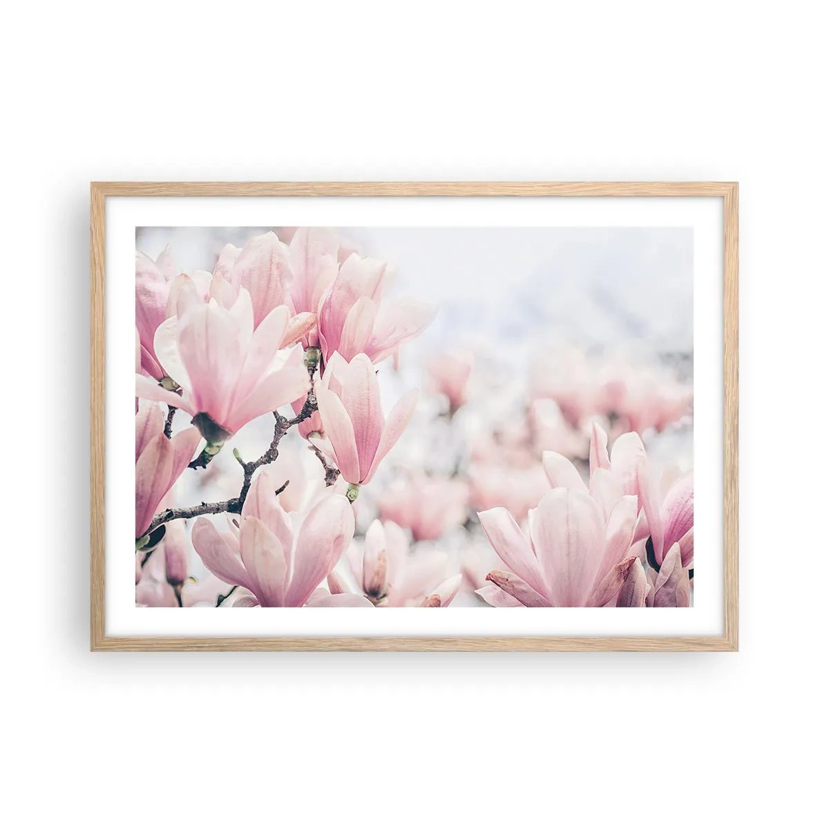 Poster in einem Rahmen aus heller Eiche - Das Ideal der Subtilität - 70x50 cm