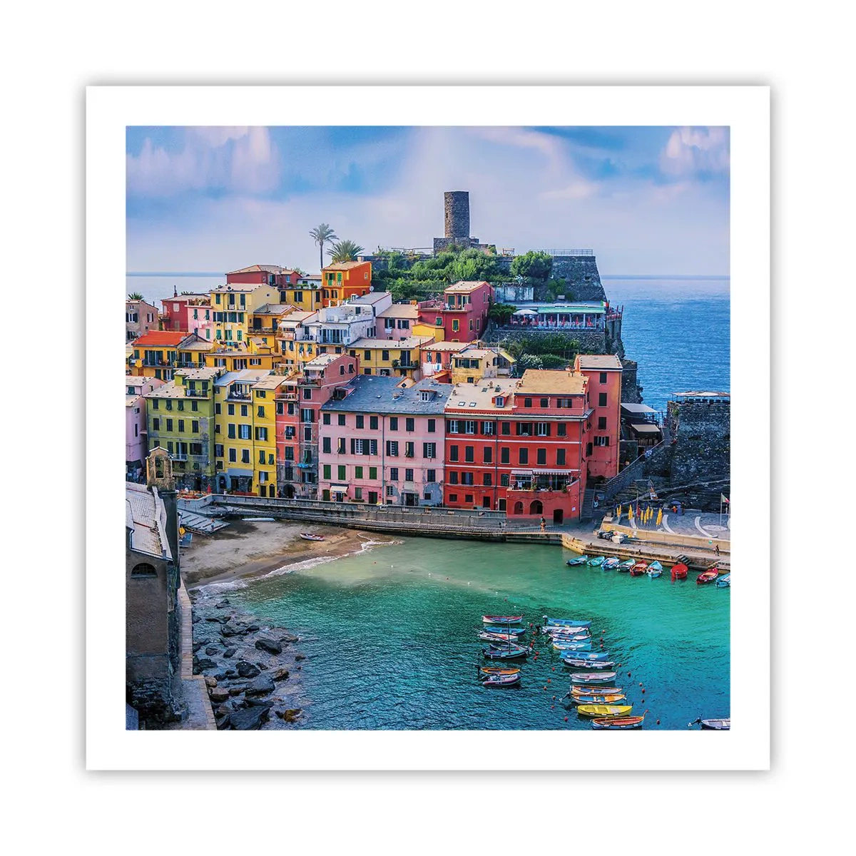 Poster - Mediterrane Zauberstadt - 60x60 cm