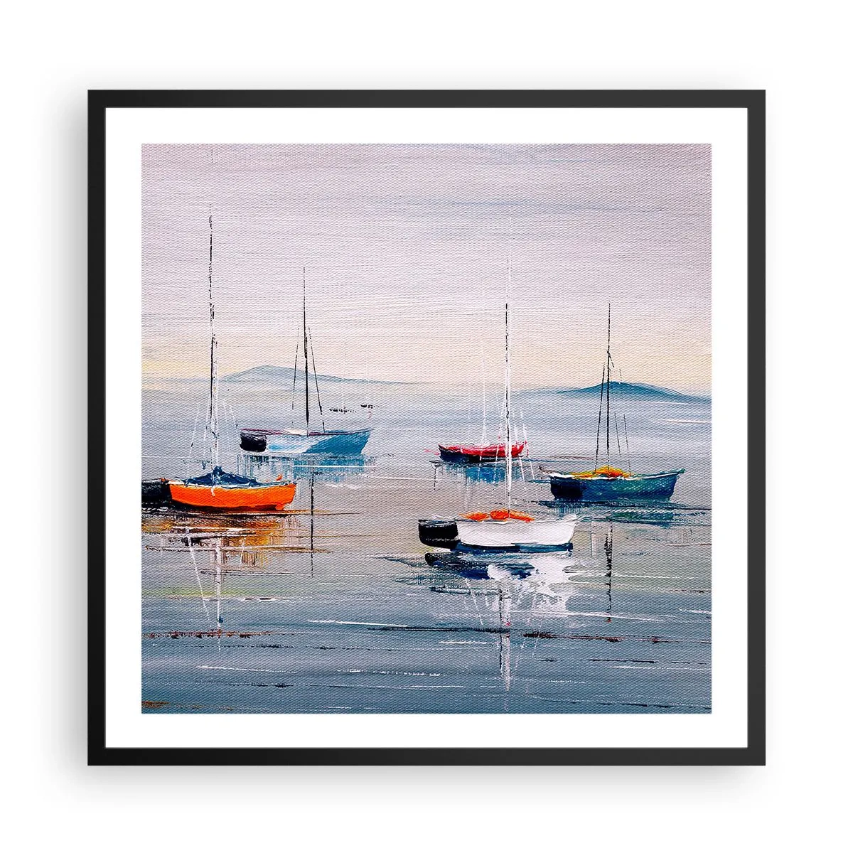 Poster in einem schwarzem Rahmen - Wohlverdiente Ruhe - 60x60 cm