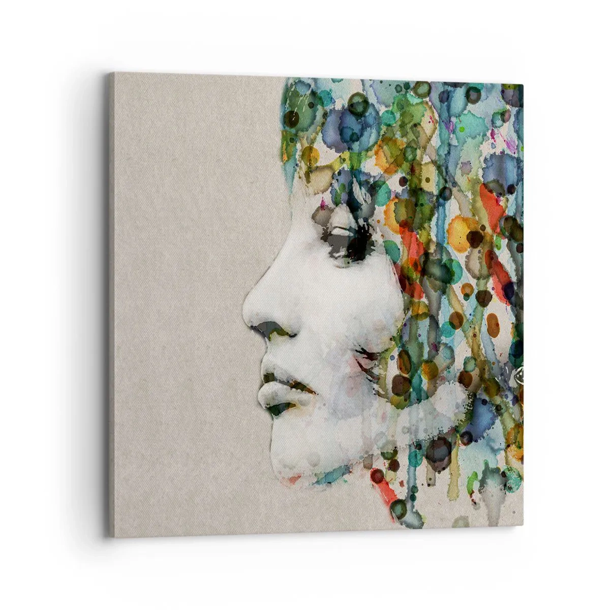 Bild auf Leinwand - Leinwandbild - Sie tauchte aus dem Grau auf - 70x70 cm