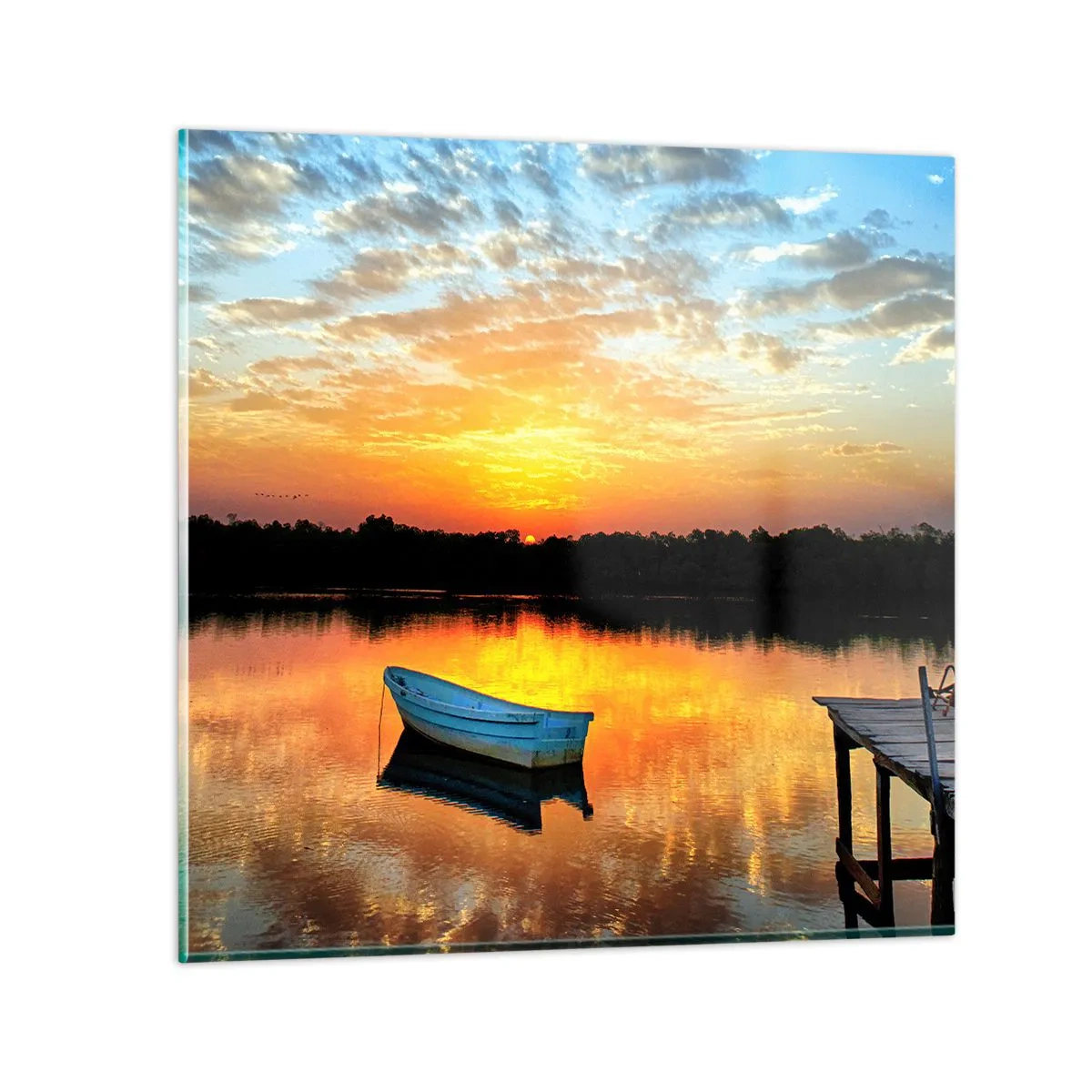 Glasbild - Bild auf glas - Schauen, hören, meditieren - 50x50 cm