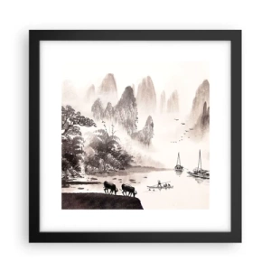 Poster in einem schwarzem Rahmen - Der exotische Alltag des Ostens - 30x30 cm