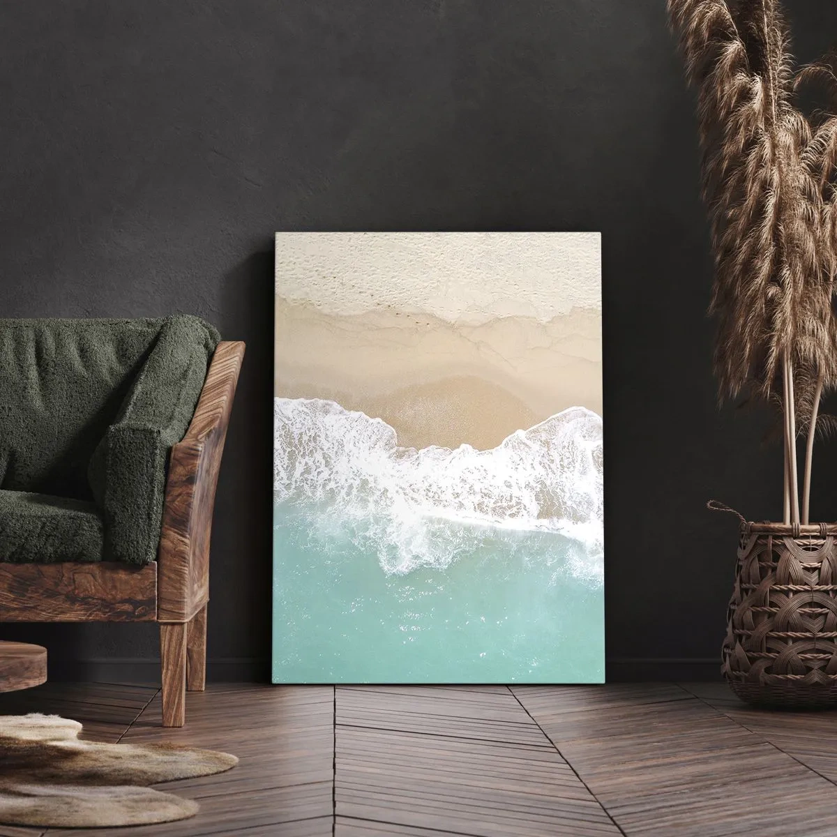 Bild auf Leinwand - Leinwandbild - Eine streichelnde Berührung - 55x100 cm