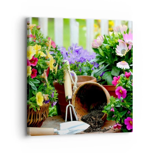 Bild auf Leinwand - Leinwandbild - Zosias Garten - 30x30 cm