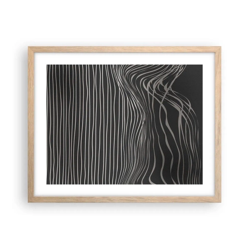 Poster in einem Rahmen aus heller Eiche - Rhythmus und Akzent - 50x40 cm