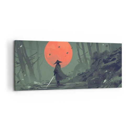 Bild auf Leinwand - Leinwandbild - Krieger des Roten Mondes - 100x40 cm
