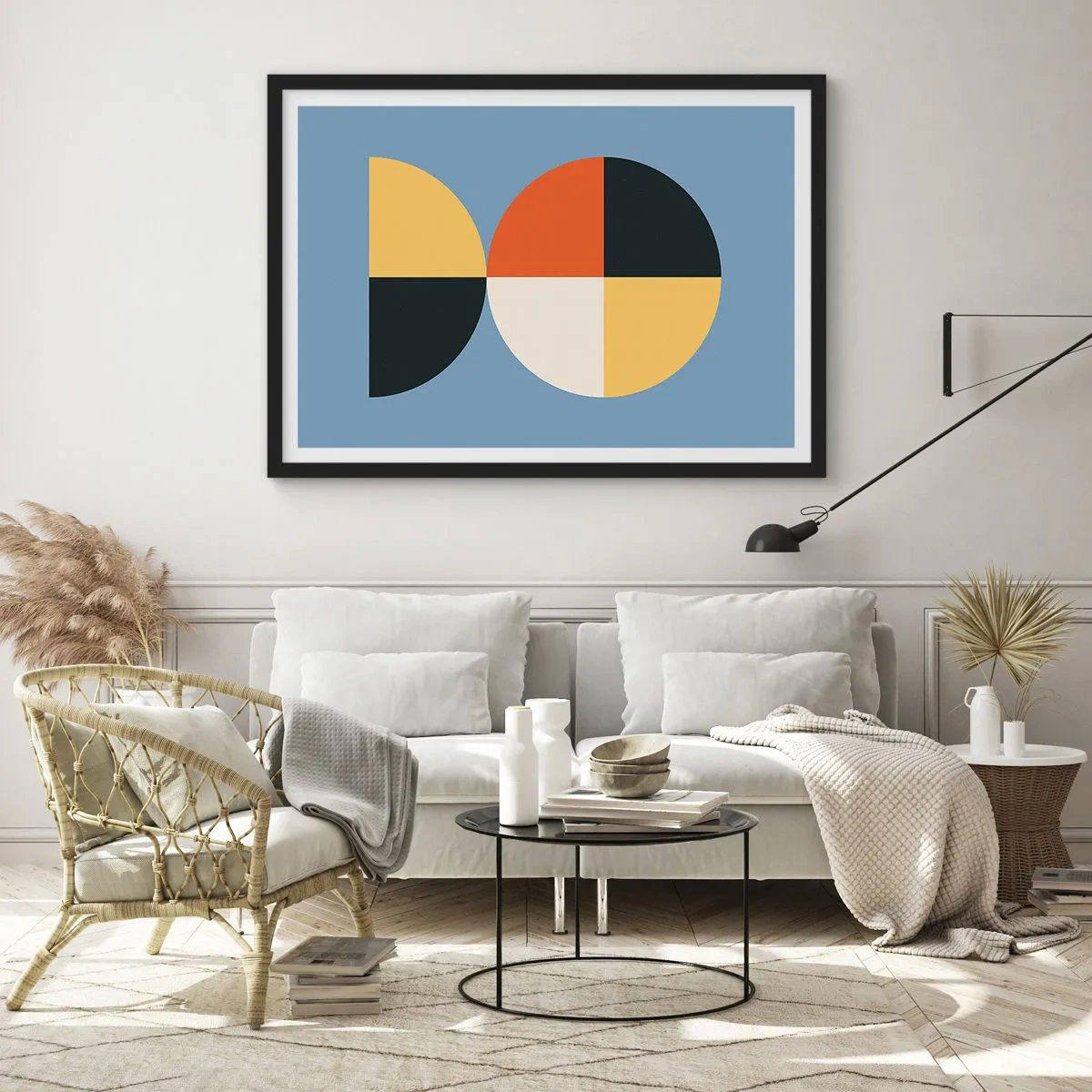 Poster in einem schwarzem Rahmen - Beobachte und zähle - 40x30 cm