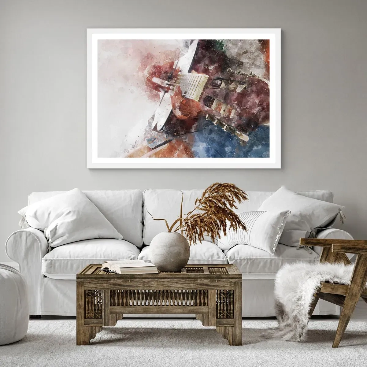 Poster in einem weißen Rahmen - Und was halten Sie davon? - 70x50 cm