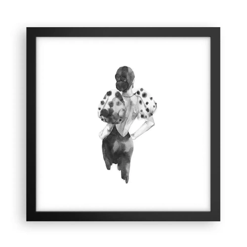 Poster in einem schwarzem Rahmen - Sie ging direkt vorbei - 30x30 cm