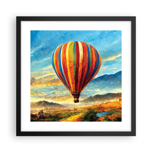 Poster in einem schwarzem Rahmen - In der Stille sieht man mehr - 40x40 cm