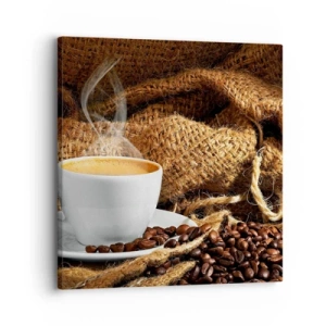 Bild auf Leinwand - Leinwandbild - Der Geruch von Mokka und die Dicke der Honigflüssigkeit - 30x30 cm