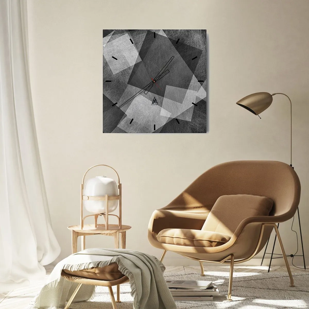 Wanduhr - Glasuhr - Das ewige Symbol für Beständigkeit und Ordnung - 40x40 cm