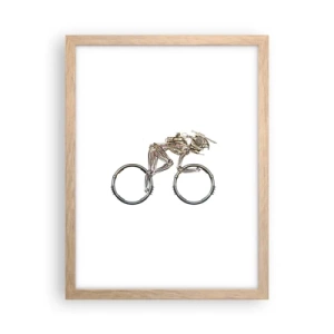 Poster in einem Rahmen aus heller Eiche - Eine tolle Maschine - 30x40 cm