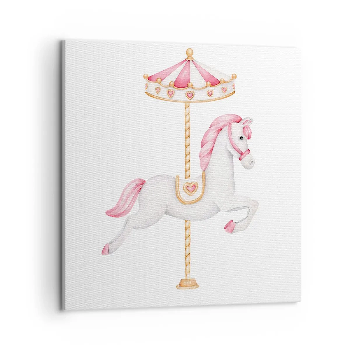 Bild auf Leinwand - Leinwandbild - Er legte los - 50x50 cm