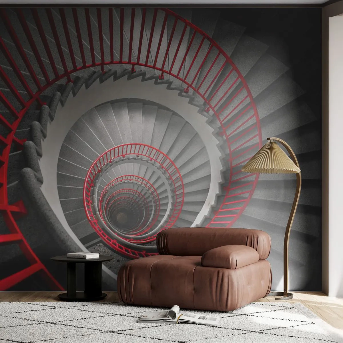 Fototapete Premium Sand - Architekturspaß - Die Architektur, Treppe, Industriell - 200x140 cm