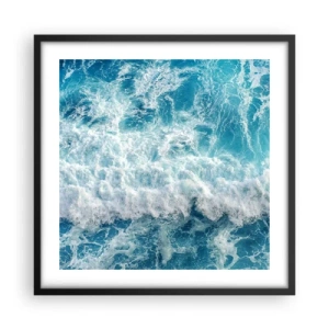 Poster in einem schwarzem Rahmen - Freudig und springend - 50x50 cm