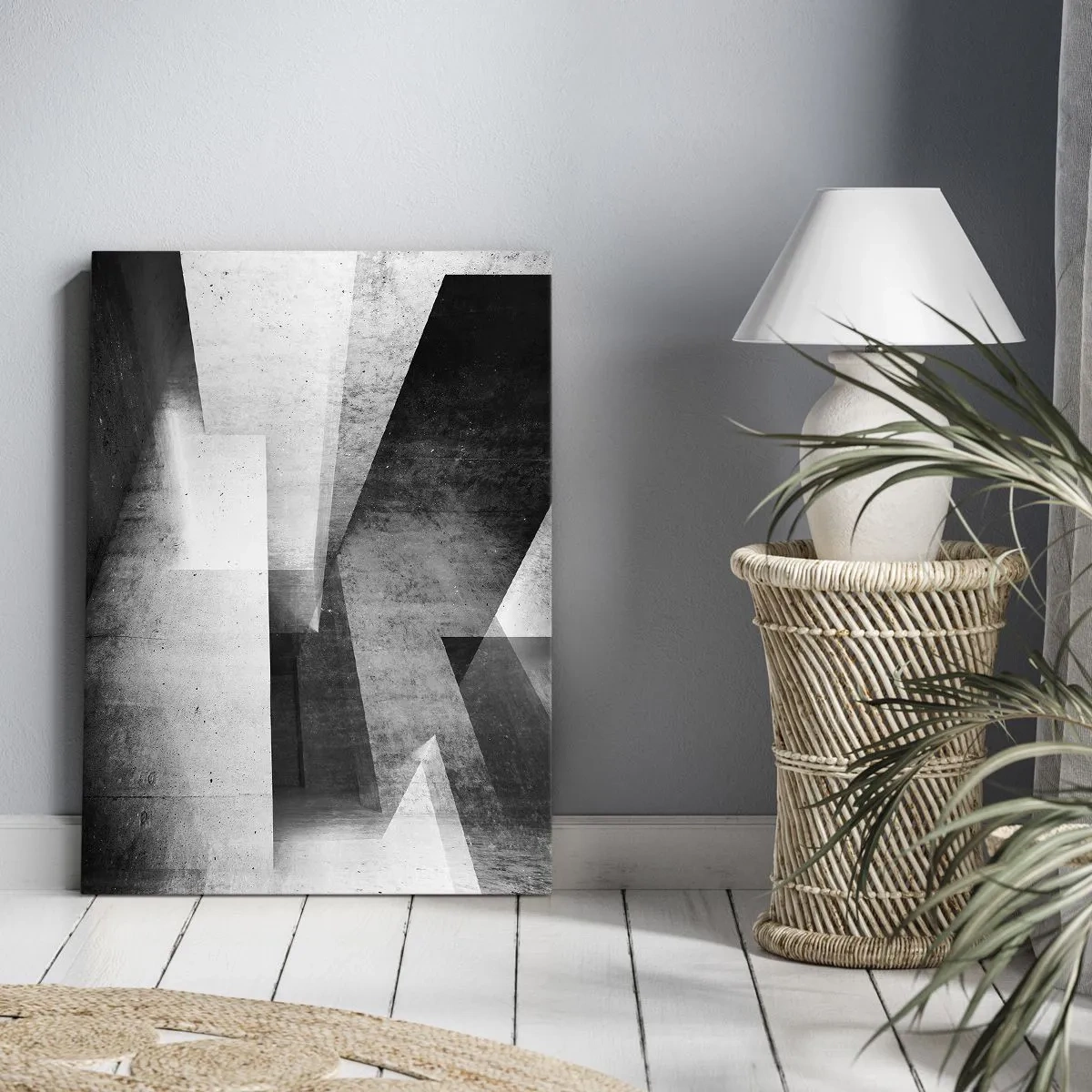 Bild auf Leinwand - Leinwandbild - Die Raumstruktur - 65x120 cm