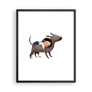 Poster in einem schwarzem Rahmen - Beste Freunde - 40x50 cm