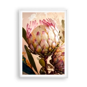 Poster in einem weißen Rahmen - Zärtlich umarmt - 70x100 cm