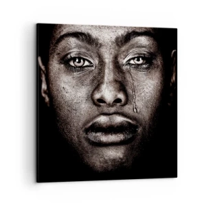 Bild auf Leinwand - Leinwandbild - Eine Träne - 50x50 cm