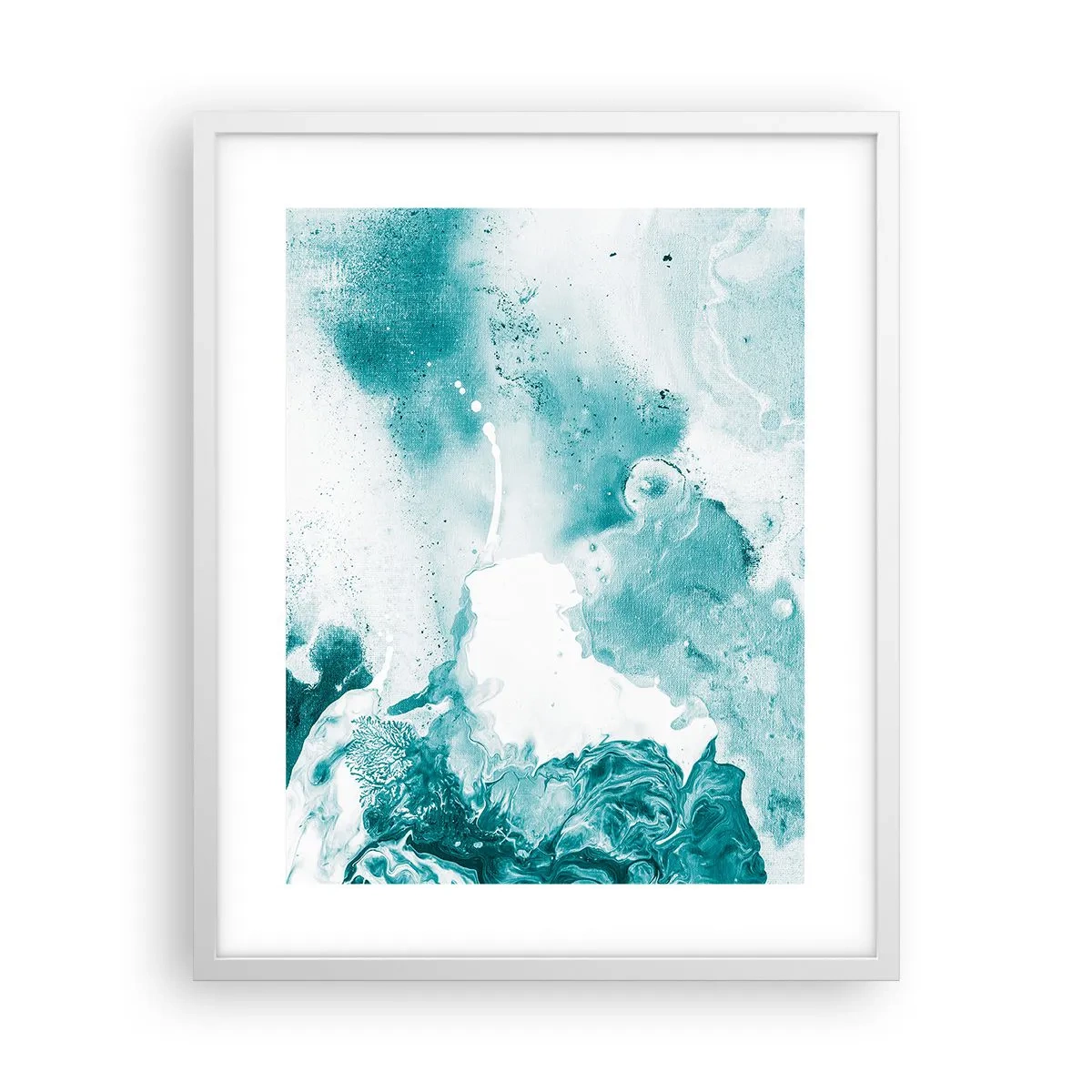 Poster in einem weißen Rahmen - Morast von Blau - 40x50 cm