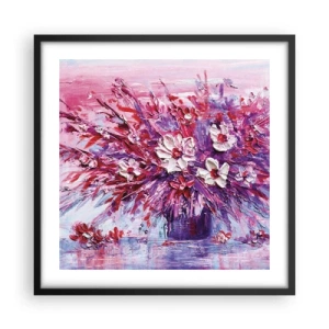 Poster in einem schwarzem Rahmen - Unschuld und Leidenschaft - 50x50 cm