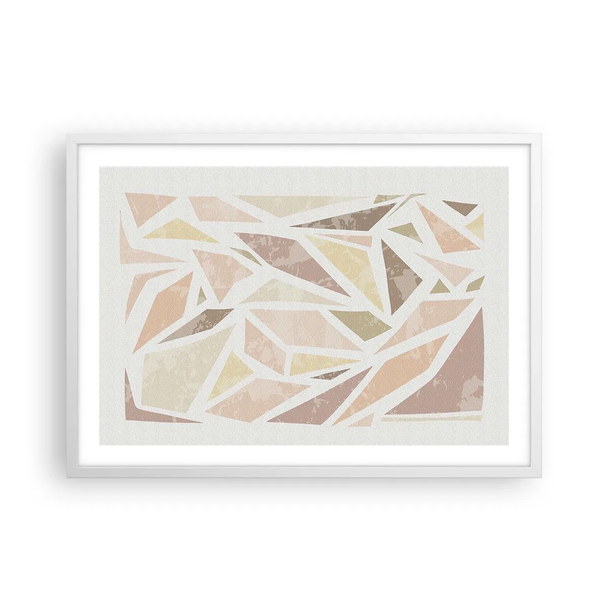 Poster in einem weißen Rahmen - Buntglas-Komposition - 70x50 cm