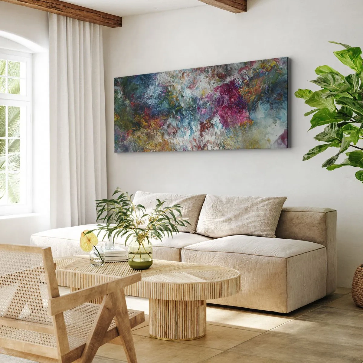 Bild auf Leinwand - Leinwandbild - In voller Blüte - 100x40 cm
