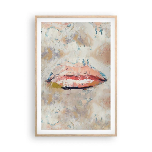 Poster in einem Rahmen aus heller Eiche - Es weckt die Sinne - 61x91 cm