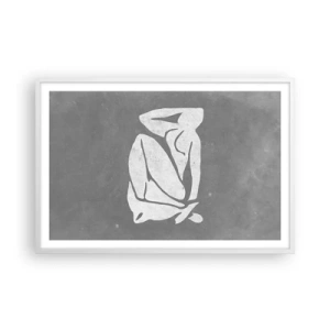 Poster in einem weißen Rahmen - In Gedanken versunken - 91x61 cm