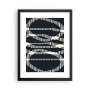Poster in einem schwarzem Rahmen - Ein Versuch, die Dunkelheit zu durchbrechen - 30x40 cm